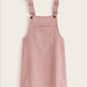Pink Ribbed Pocket Dress